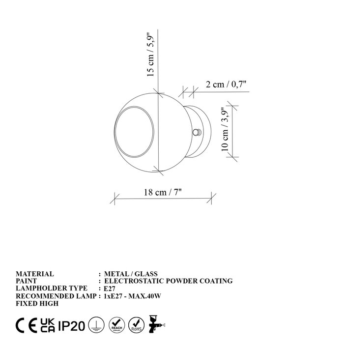 Opviq Lámpara de Pared Rosa y Dorado